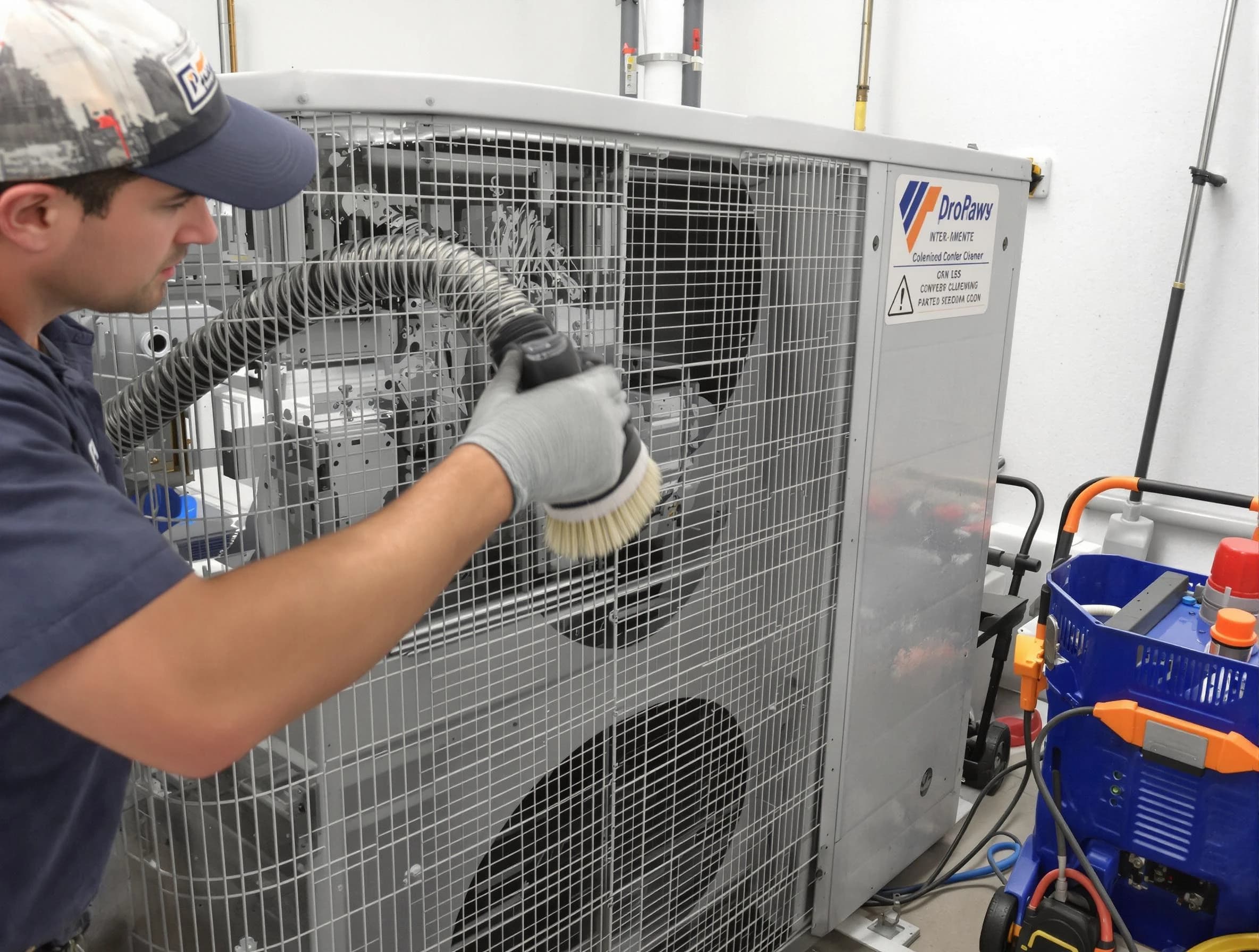 Littleton Air Duct Cleaning specialist performing precision AC coil cleaning for improved system performance in Littleton